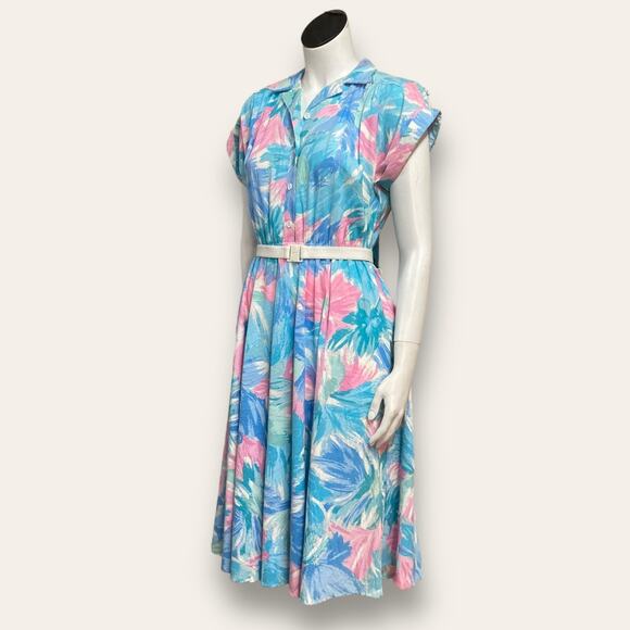 Vintage New looks California fit and flare dress size 10P - Picture 5 of 9